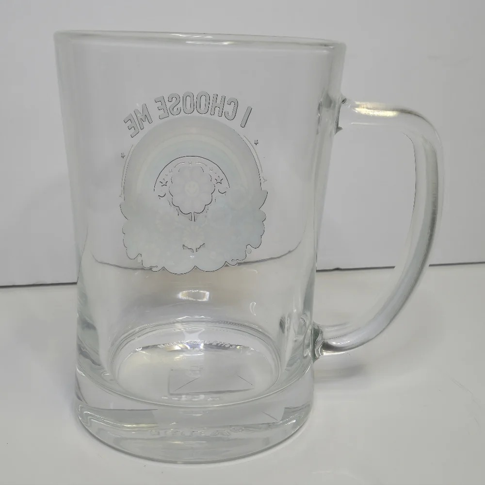 IKEA MJÖD Glass Mug 20oz Colorful Retro Gift